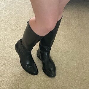 Corso Como Black Heeled leather equesteian riding Boots